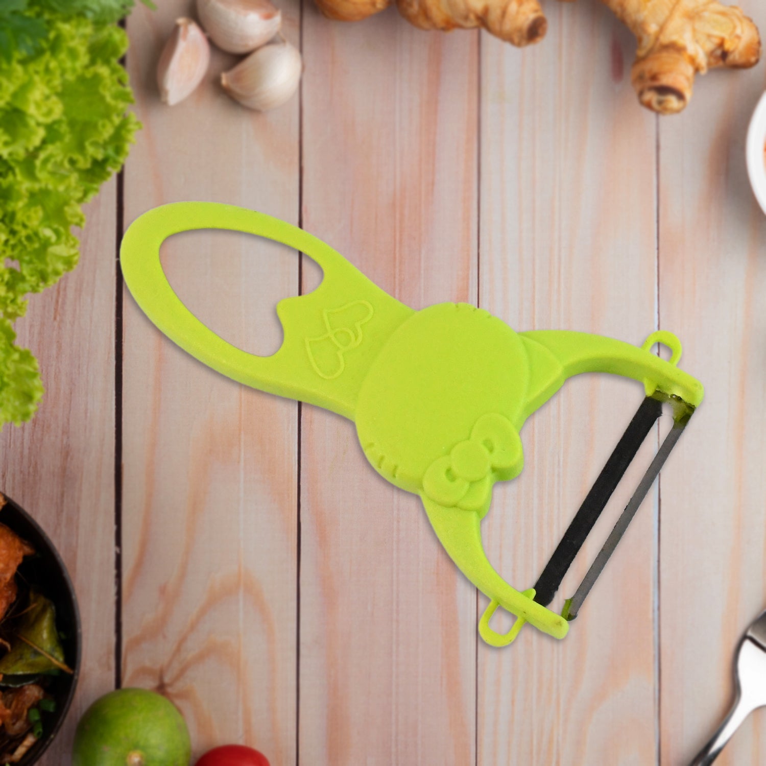 4-Piece Kitchen Cutting Set: Scissors, Peeler, Grater / Slicer, and Knife