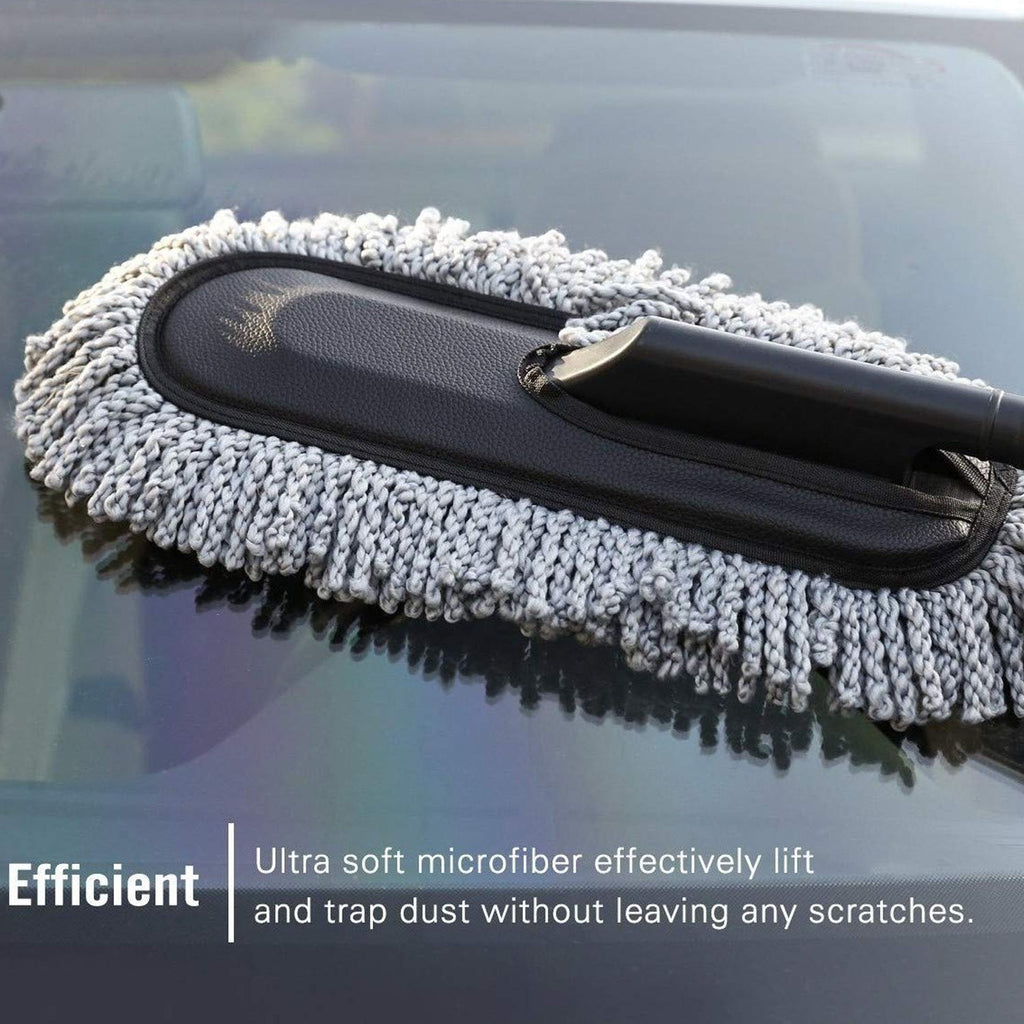 DeoDap Car Duster, Long Retractable Soft Non-Slip Handle - comparison shot