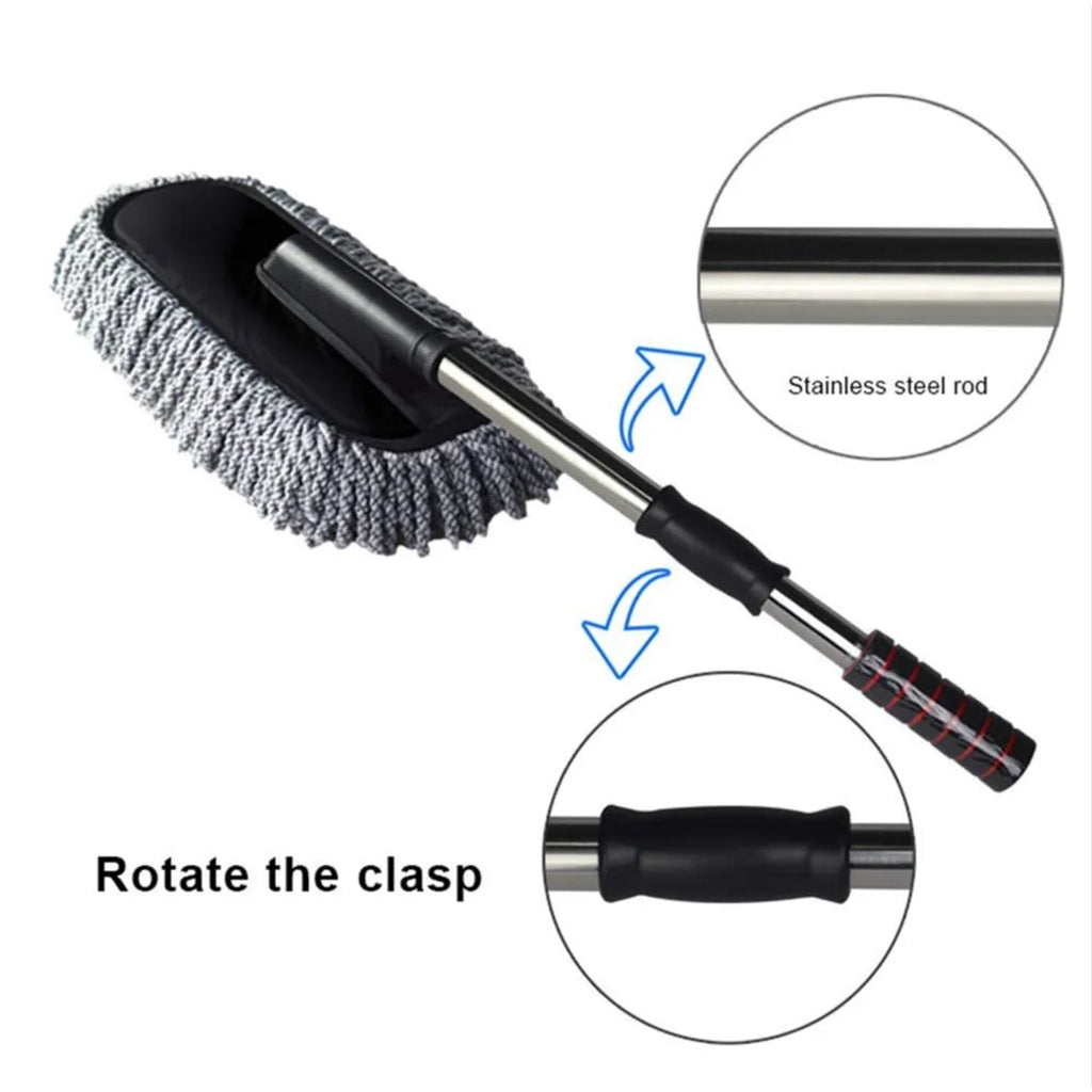 DeoDap Car Duster, Long Retractable Soft Non-Slip Handle - packaging shot