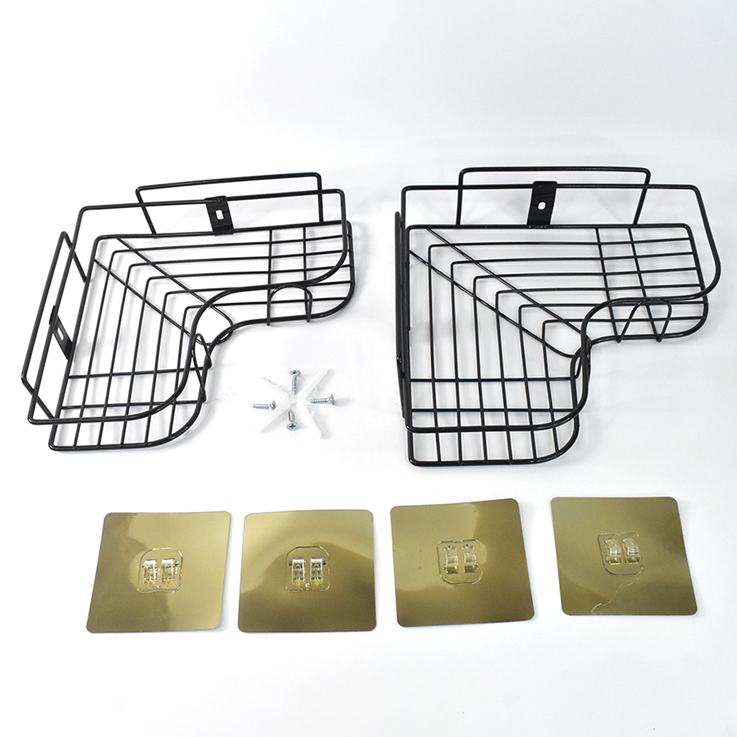 Metal Shower Shelf, Shower Shelf without Drilling (2 Pc)