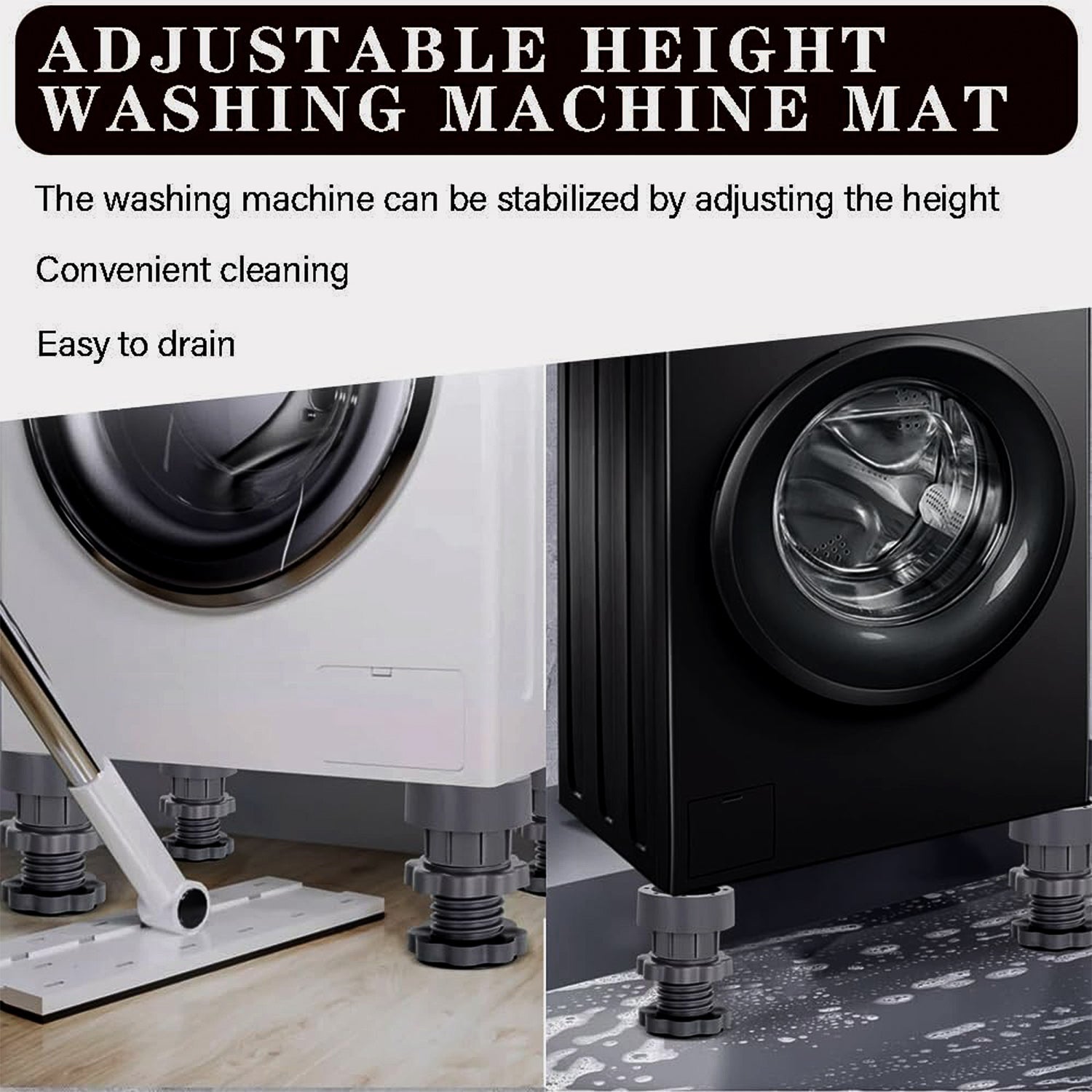 Adjustable Multipurpose AntiVibration For Appliances (Set of 4Pc)