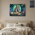 Divine Radha Krishna Artistic Wall Frame 45x30 Cm (1 Pc)