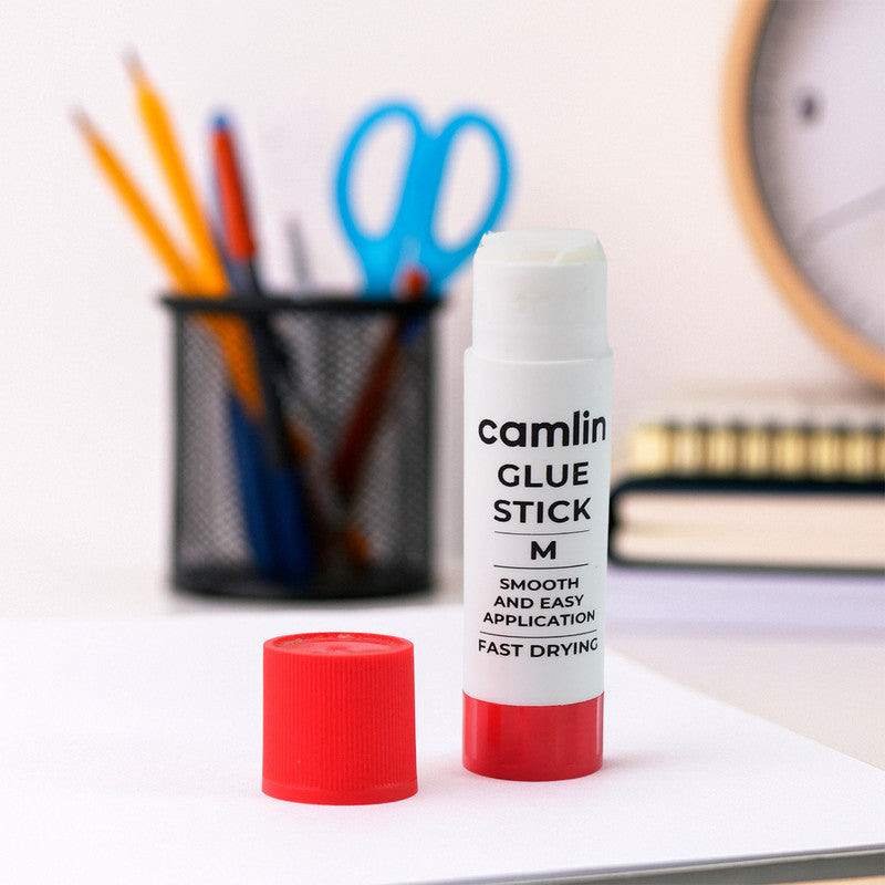 Camlin Glue Stick – Medium Size Smooth and Easy Application Fast Drying Adhesive (8 Gm)
