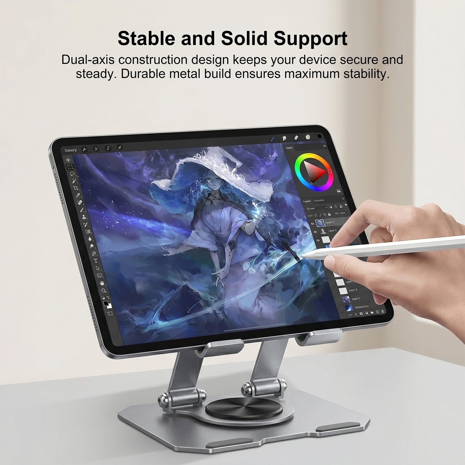 Foldable Metal Phone & Tablet Stand Holder (1 Set)
