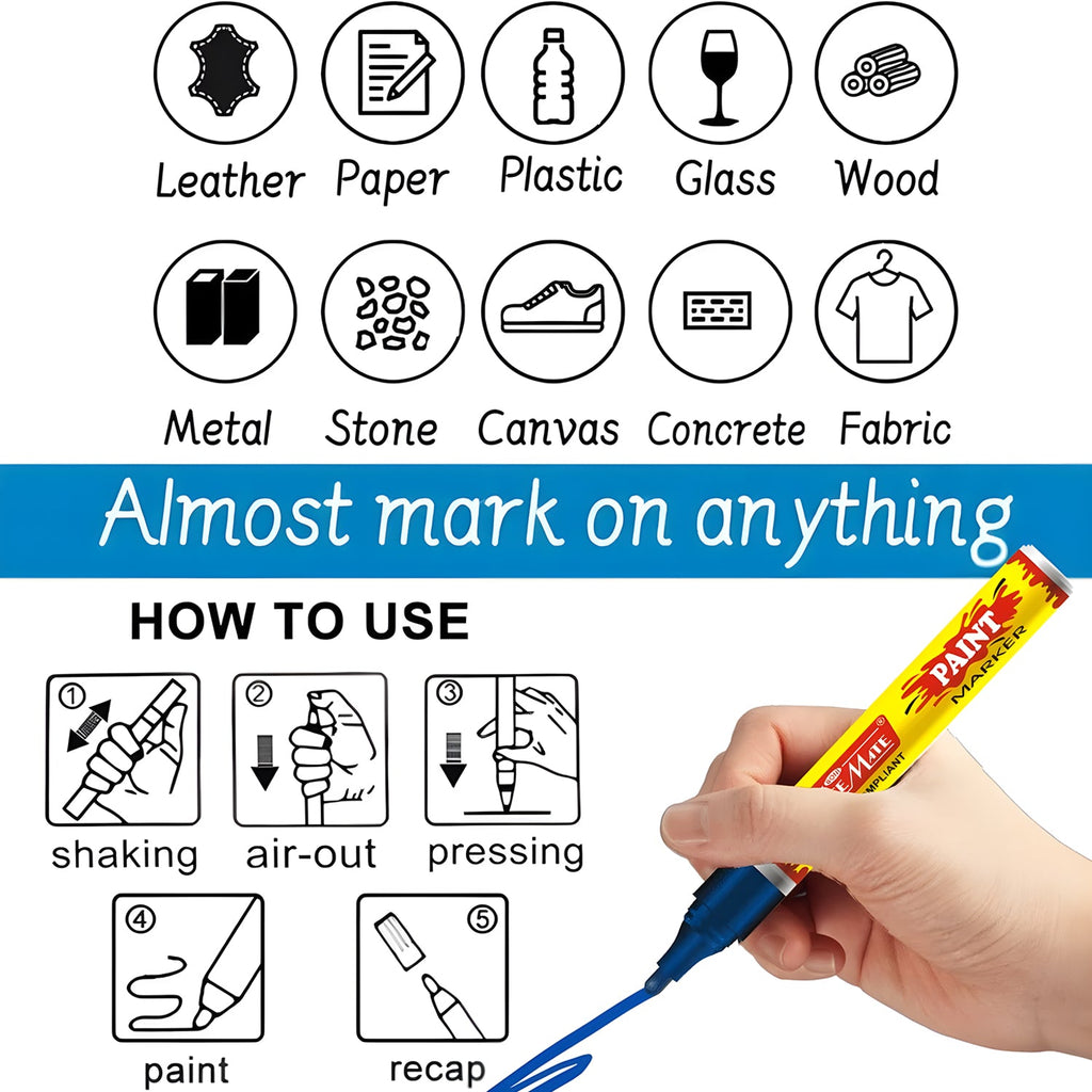 Officemate Permanent Paint Marker Pen Royal Blue