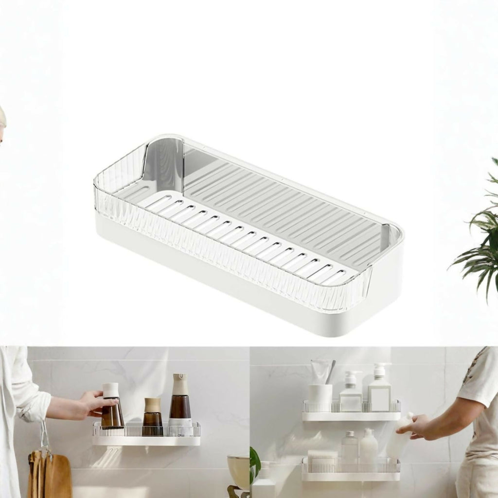 Wall Mounted Multipurpose Bathroom & Kitchen Storage Rack Organizer (1 Pc)