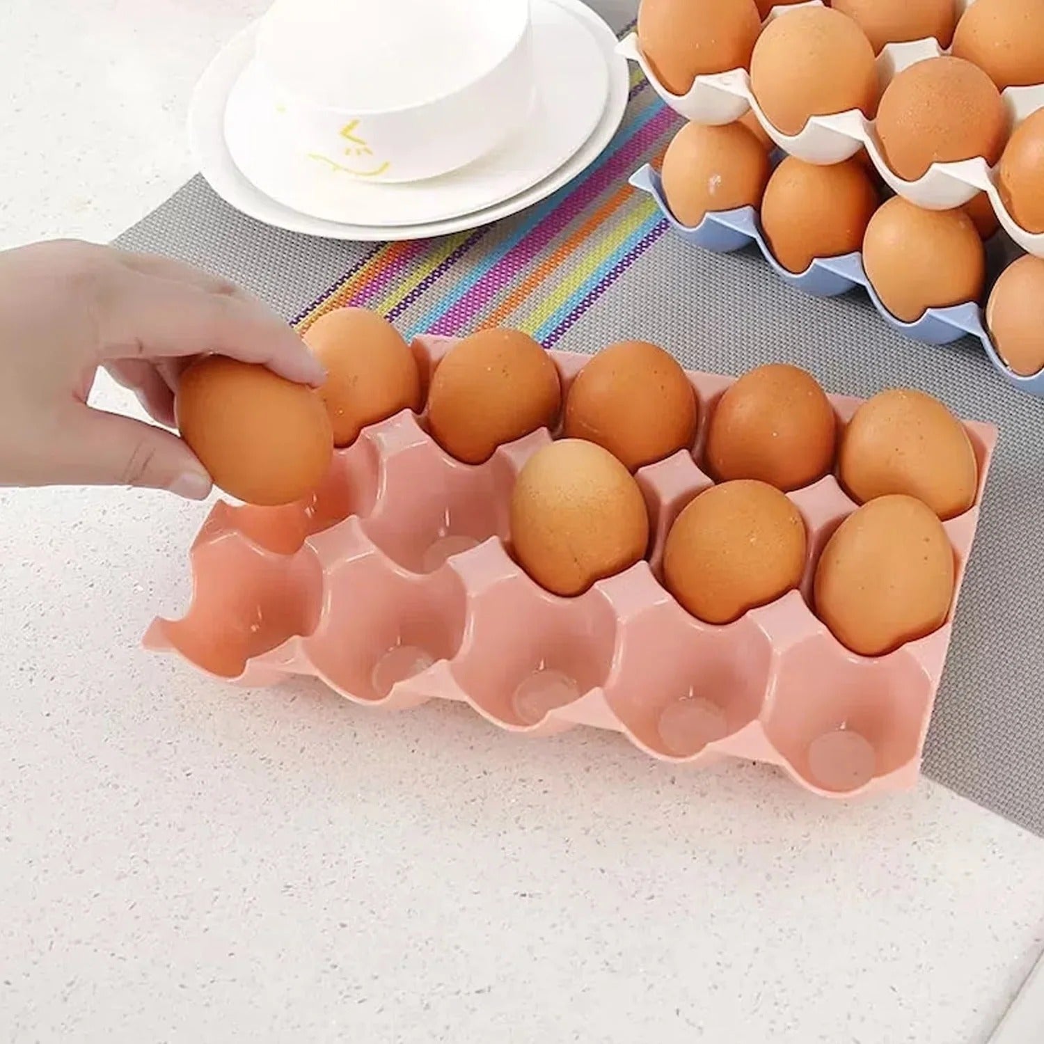 Egg Trays for Storage with 15 Eggs Holder
