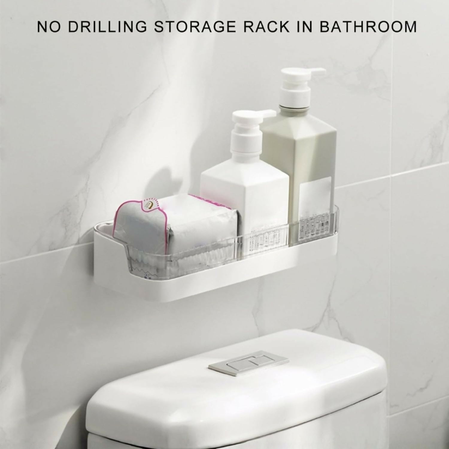 Wall Mounted Multipurpose Bathroom & Kitchen Storage Rack Organizer (1 Pc)