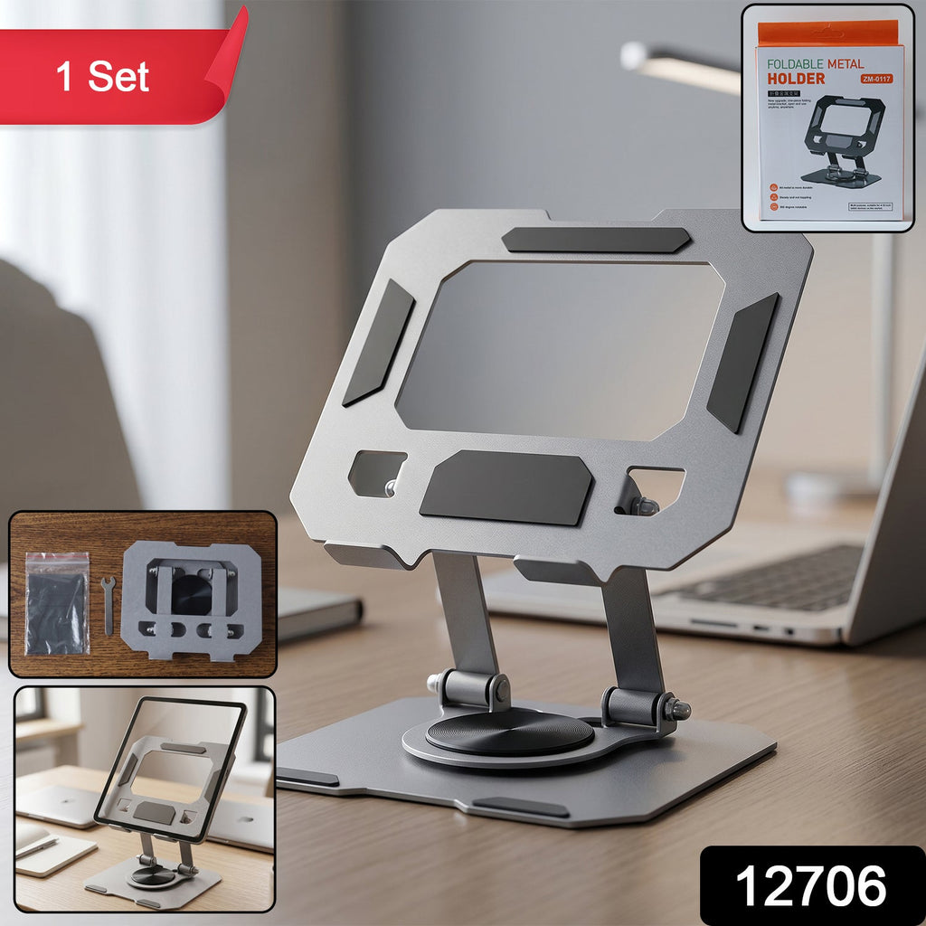Foldable Metal Phone & Tablet Stand Holder (1 Set)