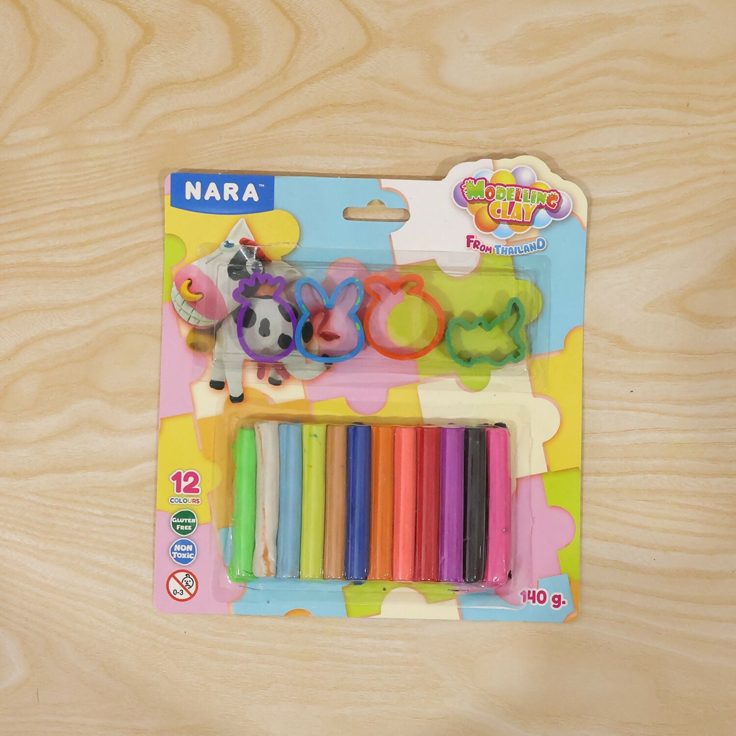 Kids Modelling Clay Set with 12 Colors & Shape Cutters Creative Learning Activity Toy Kit