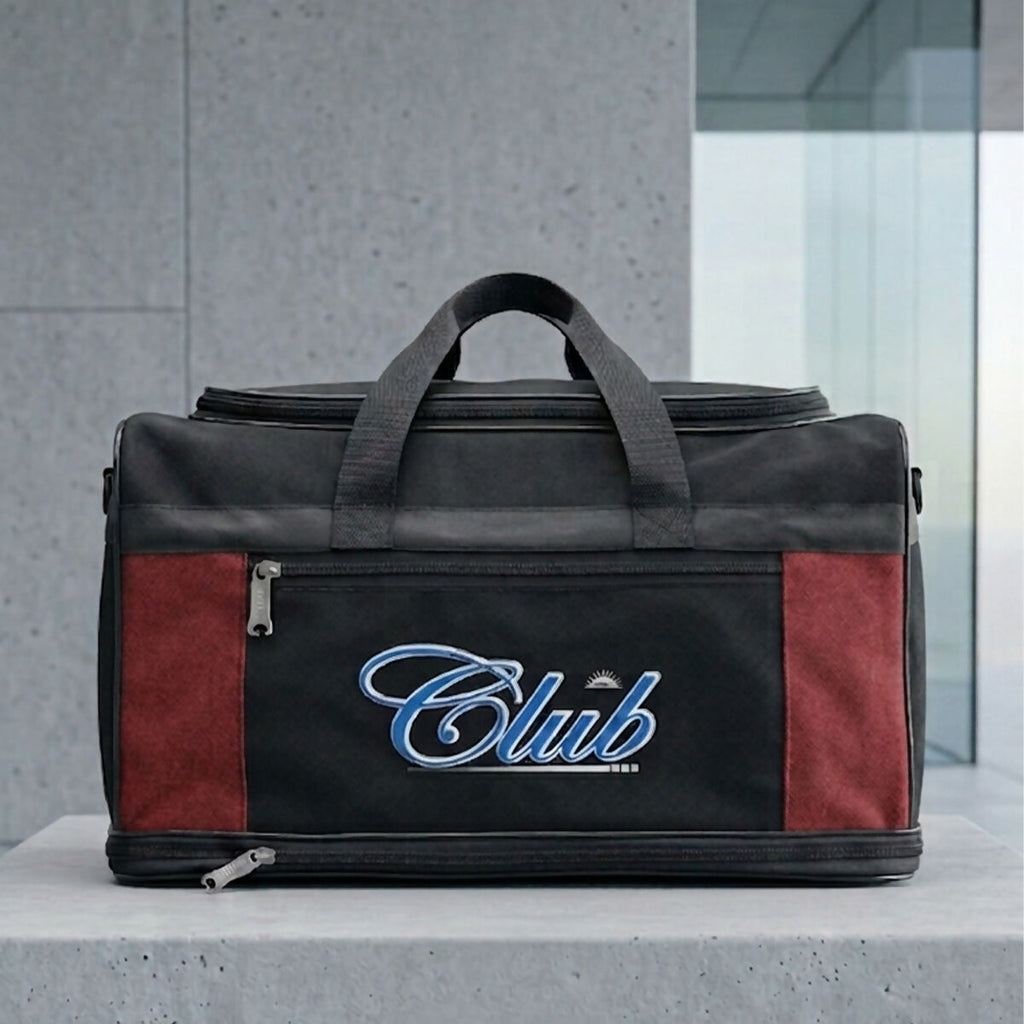 Club Travel Duffel Bag with Shoe Compartment & Shoulder Strap (Multicolor)